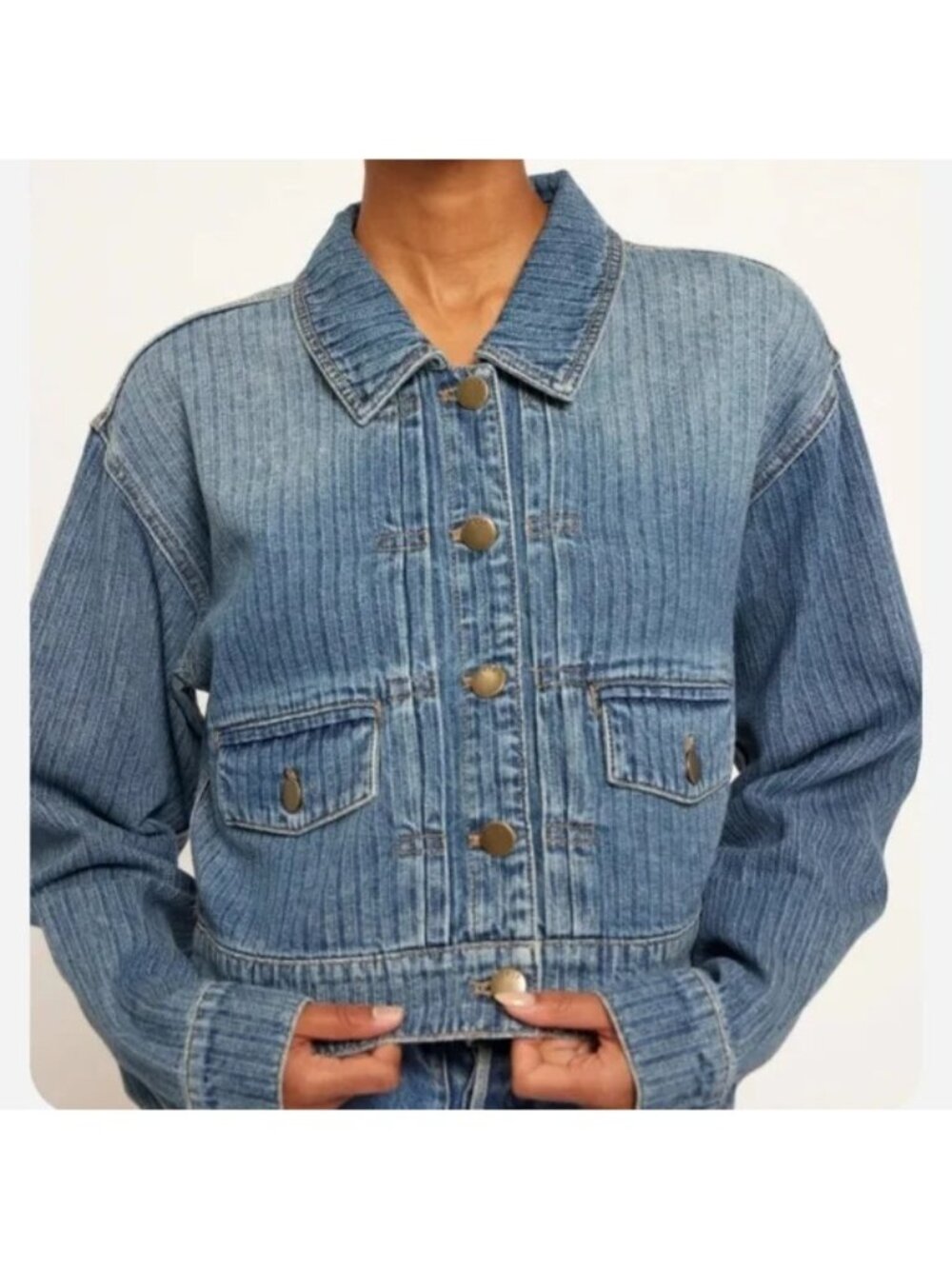 Joie Catalina Denim Jacket Soho Wash Button Front Women's XS New with Tag